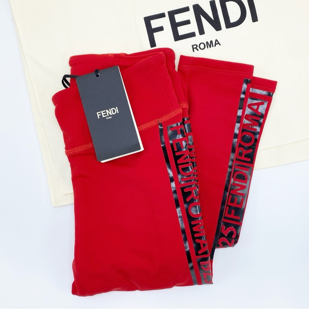 NWT Authentic Size 38 🔥 Red Fendi Leggings